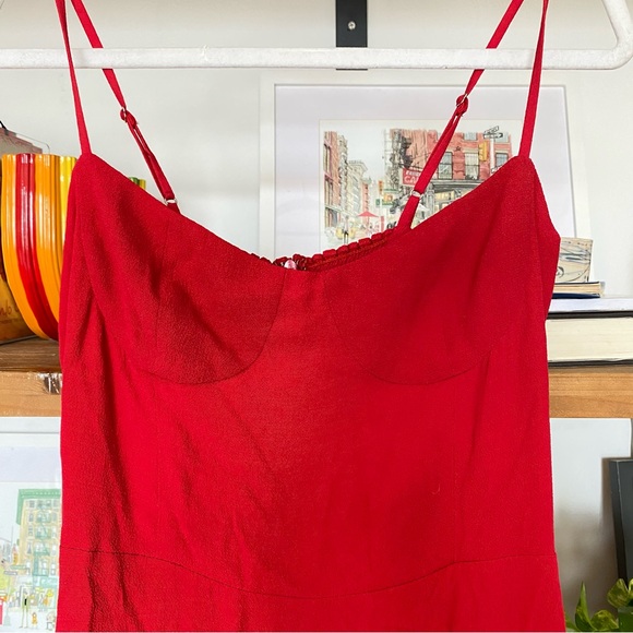 Reformation - Isabel red midi dress - size 4 - Picture 9 of 11